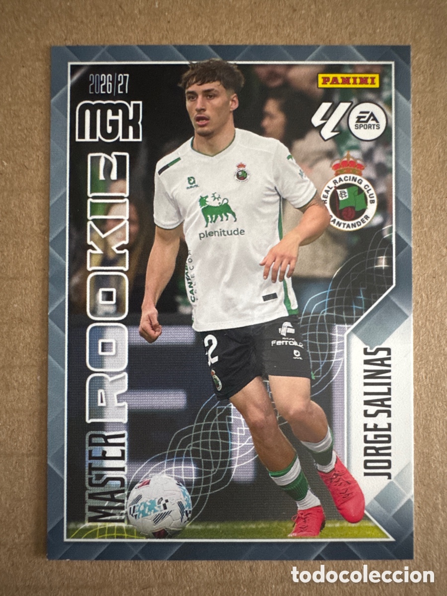 Cromos de f&uacute;tbol: # 414 Jorge Salinas Racing Santander Master Rookie Megacracks 26 27 2026 2027