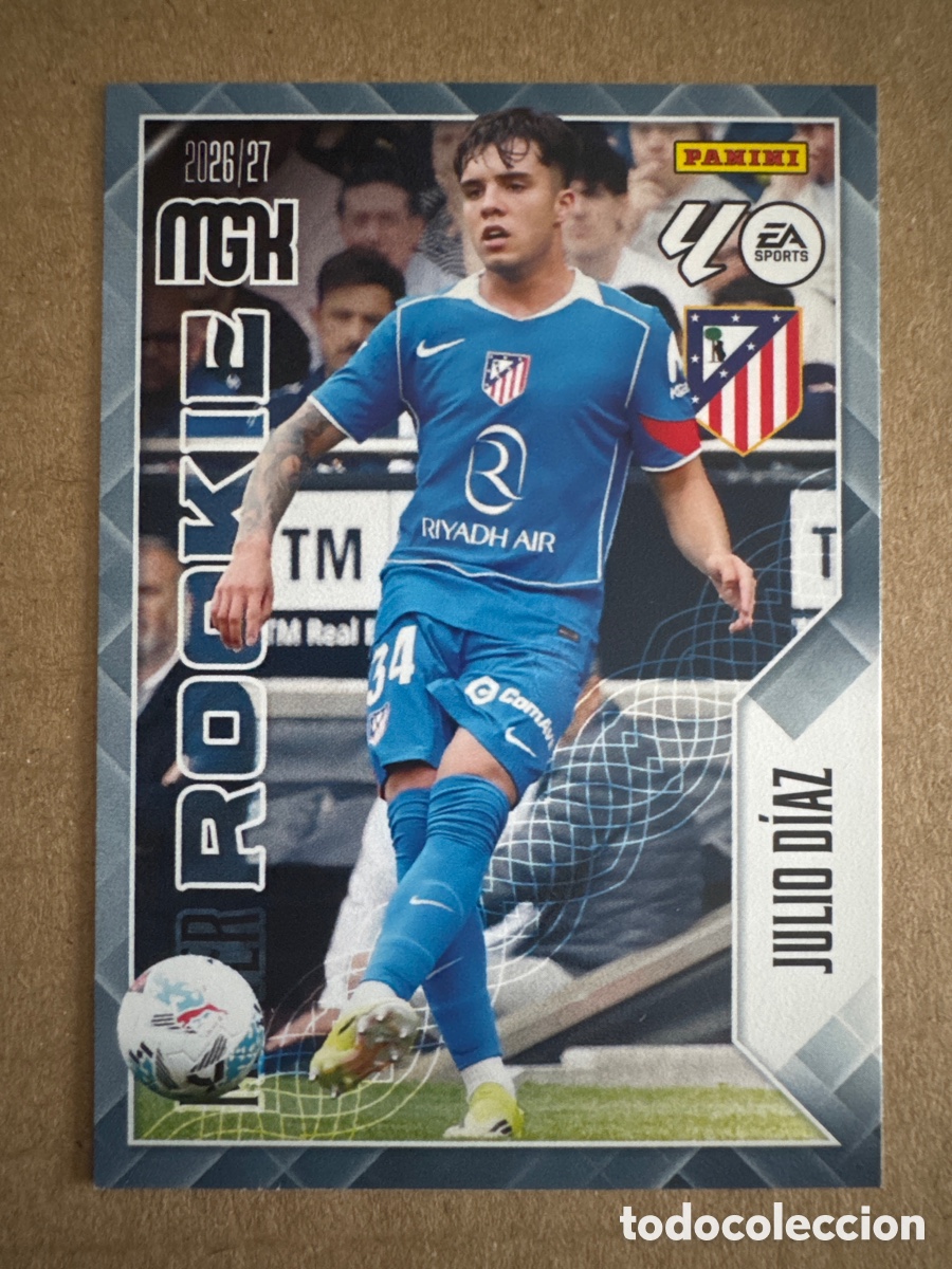 Cromos de f&uacute;tbol: # 415 Julio D&iacute;az Atl&eacute;tico de Madrid Master Rookie Megacracks 26 27 2026 2027