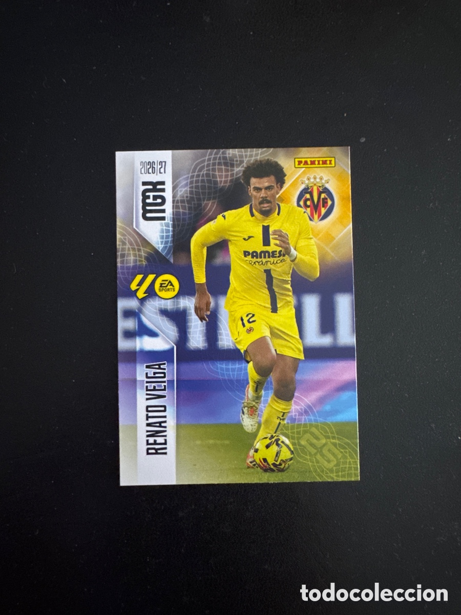 Cromos de f&uacute;tbol: RENATO VEIGA VILLARREAL N&Uacute;MERO 368 MEGACRACKS 2026 2027