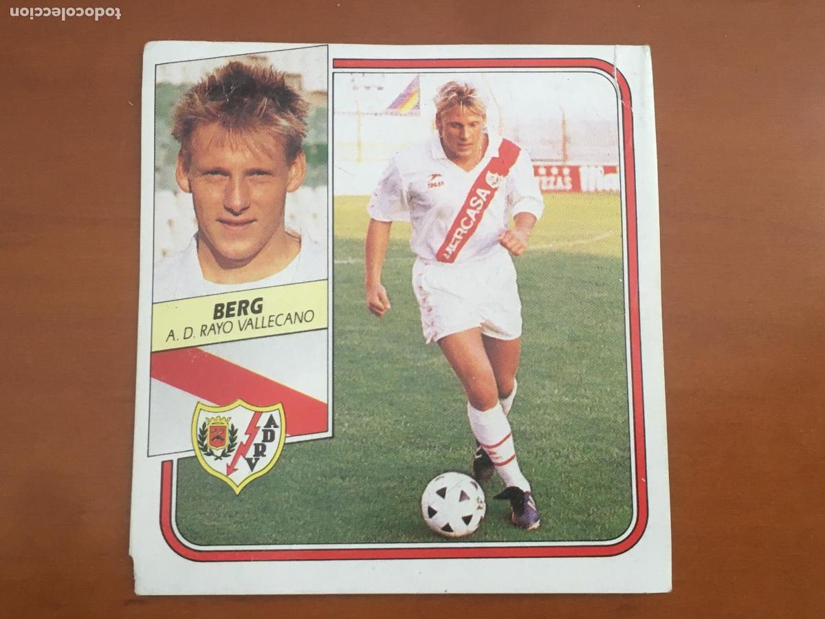 Cromos de f&uacute;tbol: berg rayo vallecano fichaje n&ordm; 31 liga 89 90 1989 1990 ediciones este