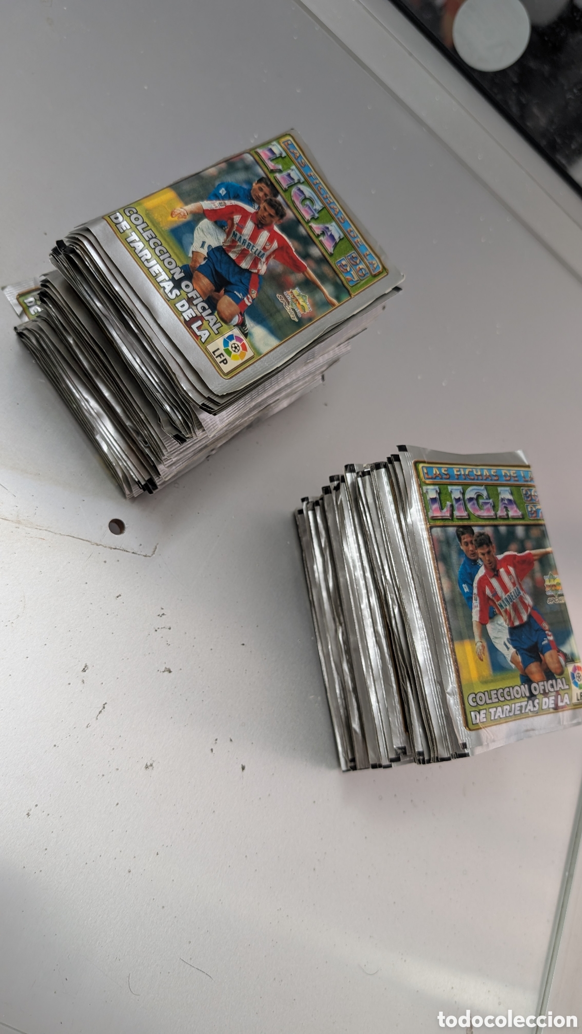 Fu&szlig;ball-Sticker: LOTE 100 CROMOS MUNDICROMO 1996/97 96 97 NUNCA ABIERTOS