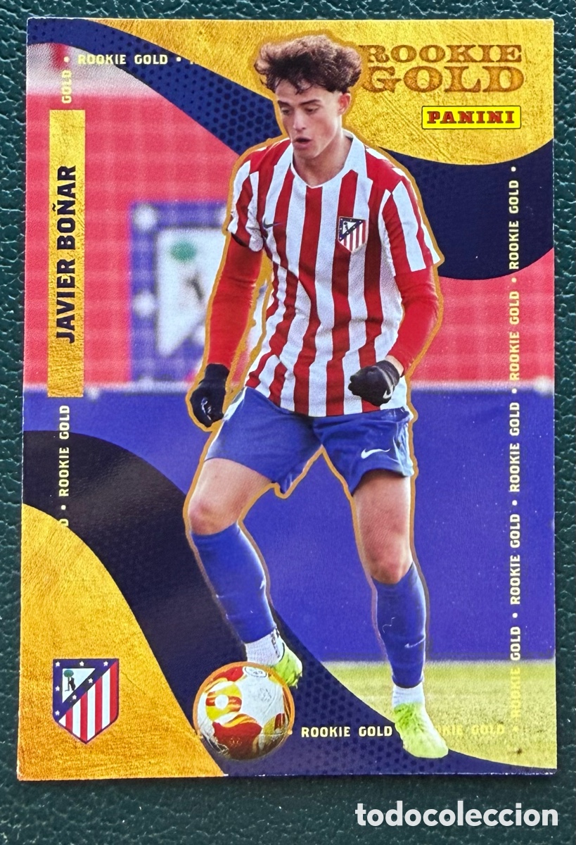 Cromos de f&uacute;tbol: 56 JAVIER BO&Ntilde;AR ROOKIE GOLD FICHAS ALBUM PANINI CLUB ATLETICO DE MADRID 2025 2026 25 26