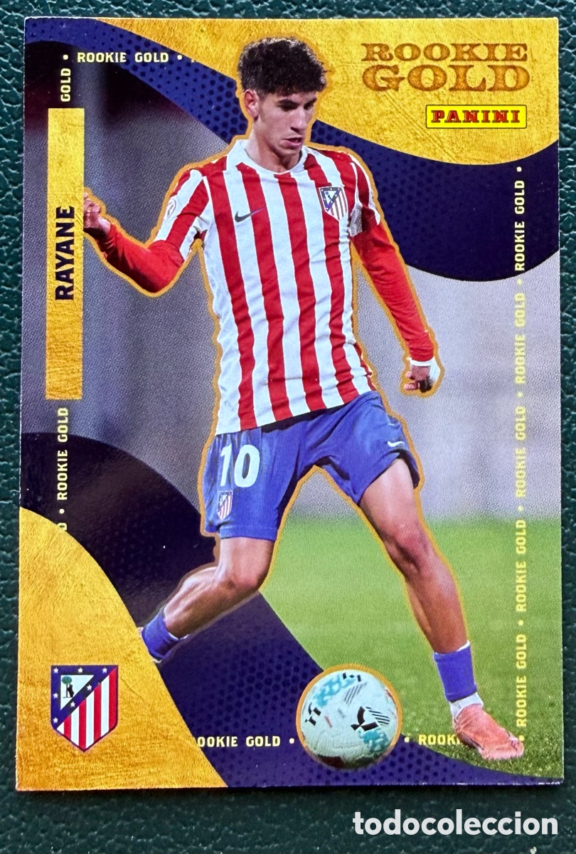 Cromos de f&uacute;tbol: 59 RAYANE ROOKIE GOLD FICHAS ALBUM PANINI CLUB ATLETICO DE MADRID 2025 2026 25 26