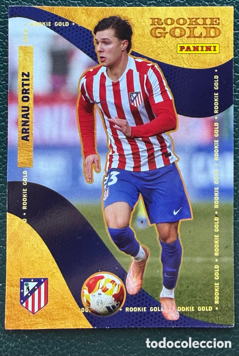 Cromos de f&uacute;tbol: 57 ARNAU ORTIZ ROOKIE GOLD FICHAS ALBUM PANINI CLUB ATLETICO DE MADRID 2025 2026 25 26