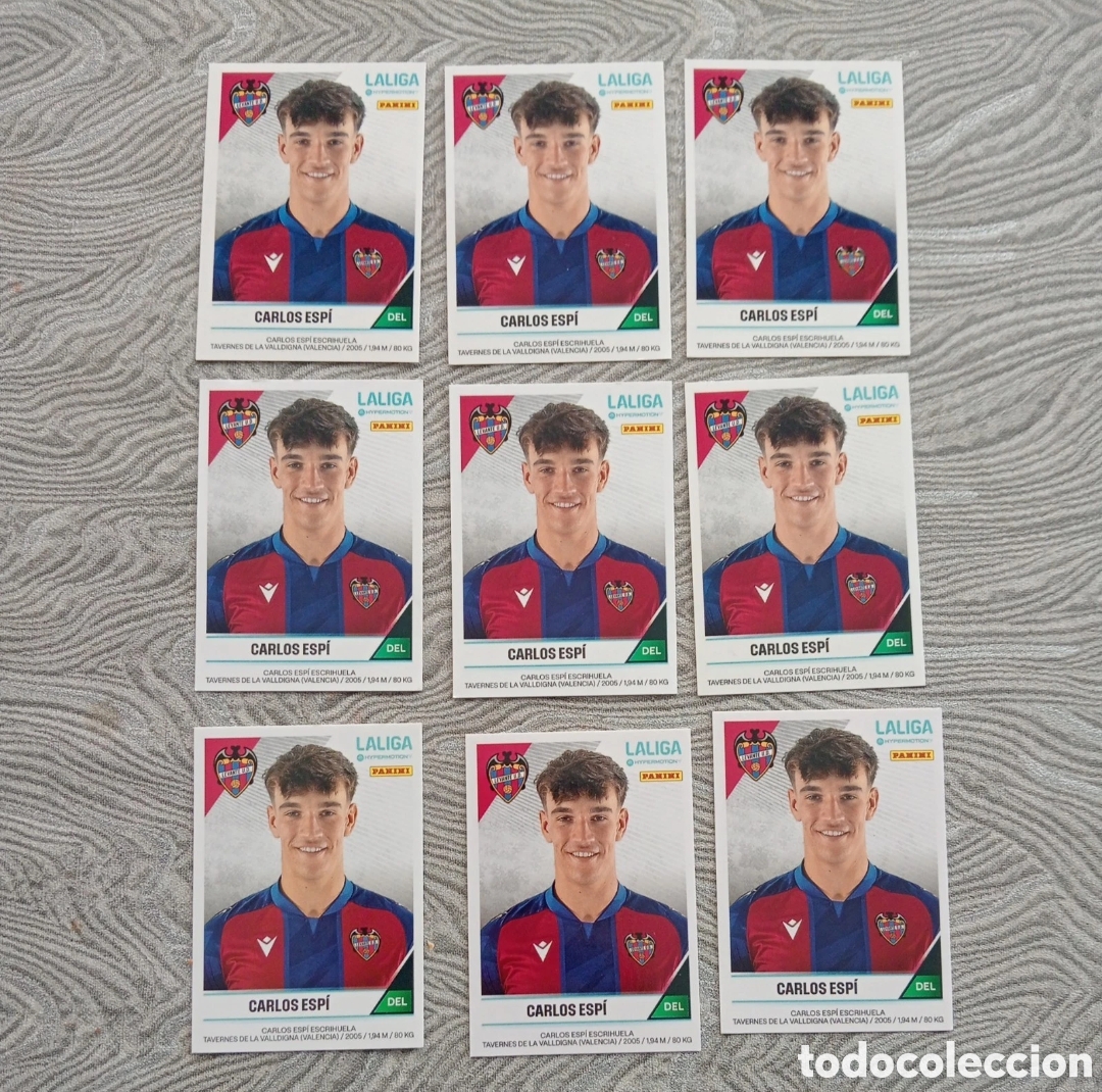 Football Stickers: 9 carlos espi Rookie levante 24 25 #284B real Madrid este sticker