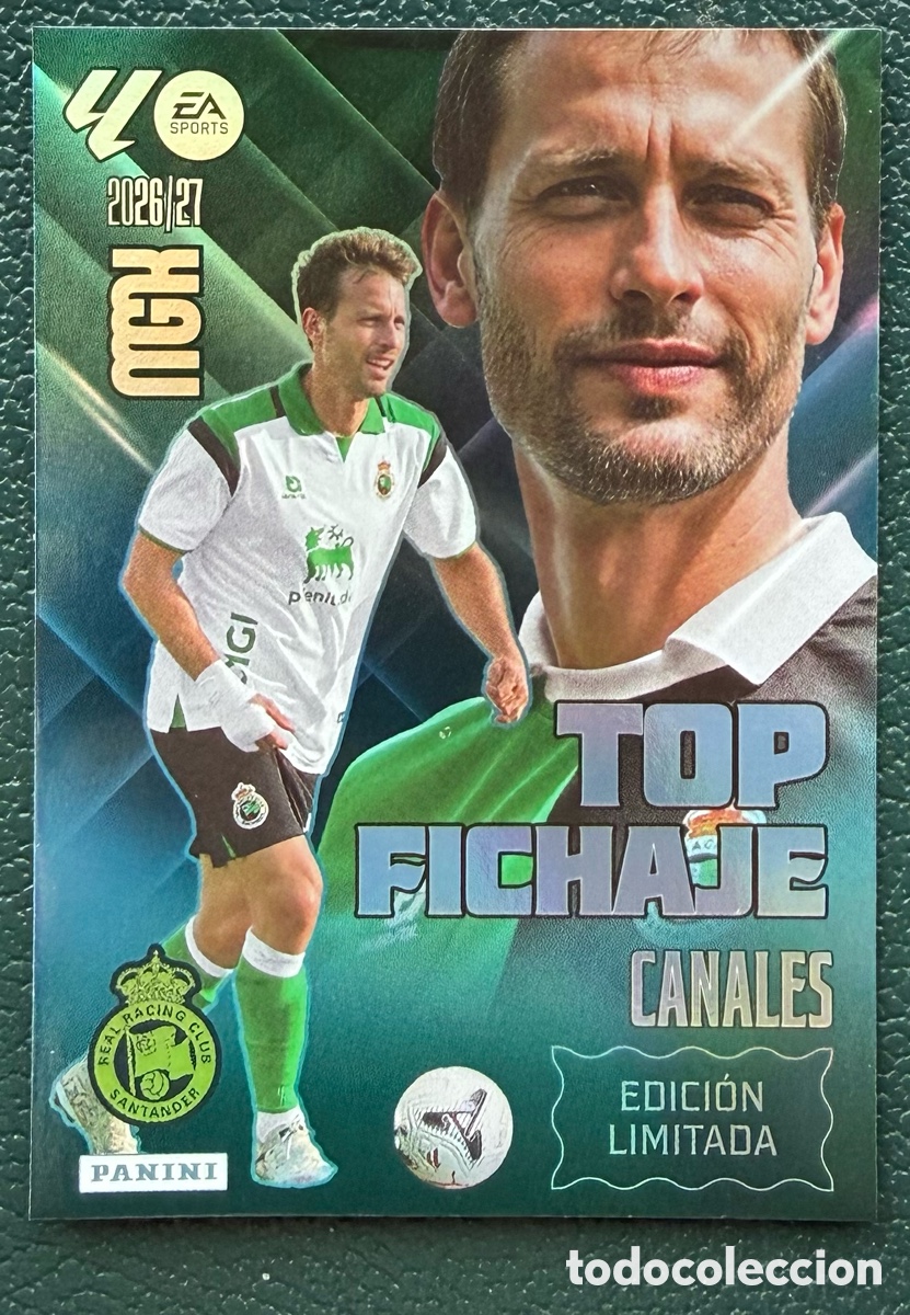 Football Stickers: SERGIO CANALES RACING DE SANTANDER EDICION LIMITADA FICHAS ALBUM MEGACRACKS 2026 2027 MGK 26 27
