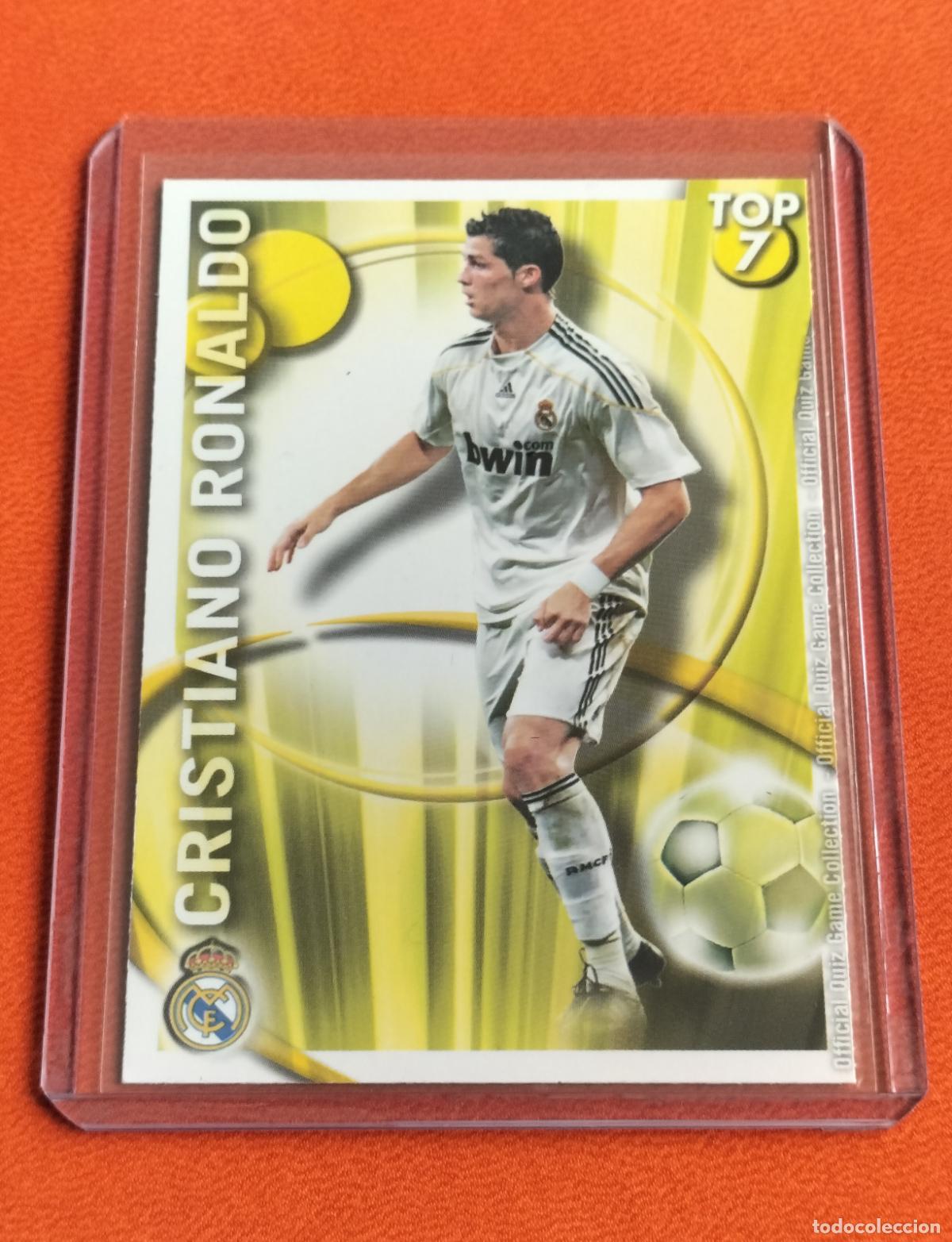 Cromos de f&uacute;tbol: 596 CRISTIANO RONALDO TOP VERSION MATE REAL MADRID CARD MUNDICROMO QUIZ GAME 2010 2011 10 11