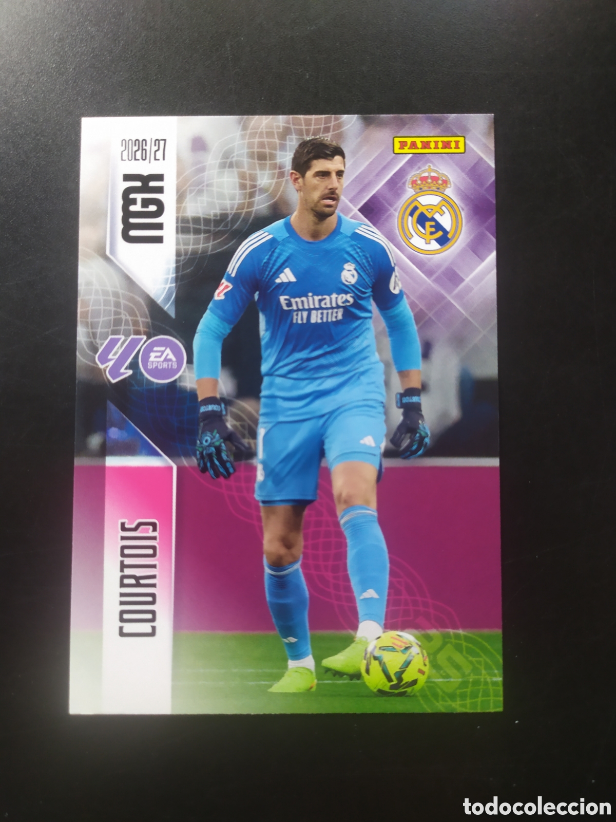Cromos de f&uacute;tbol: Megacracks 2026 2027 26 27 panini Courtois n&deg; 218 Real Madrid