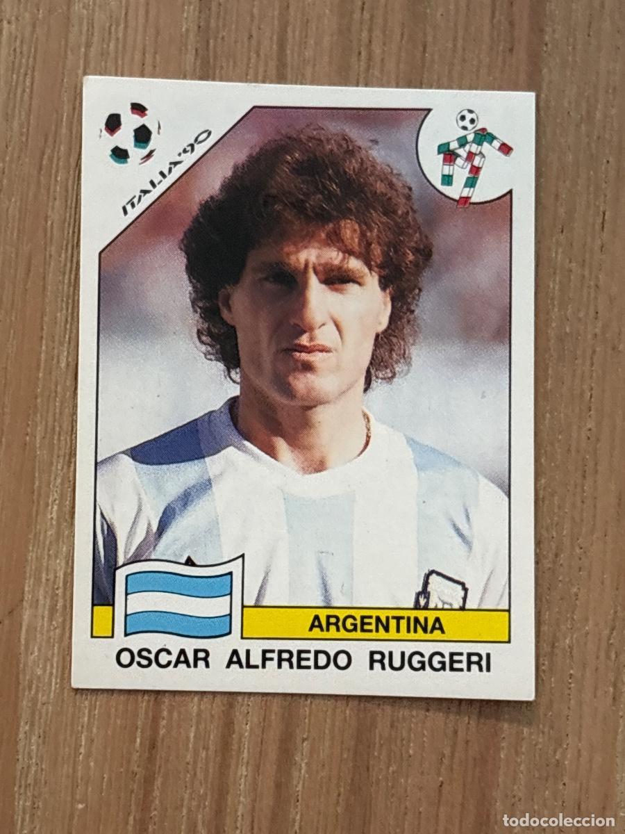 Fu&szlig;ball-Sticker: 37. CROMO OSCAR ALFREDO RUGGERI ARGENTINA N 120 MUNDIAL ITALIA 90 1990 PANINI NUNCA PEGADO SIN PEGAR