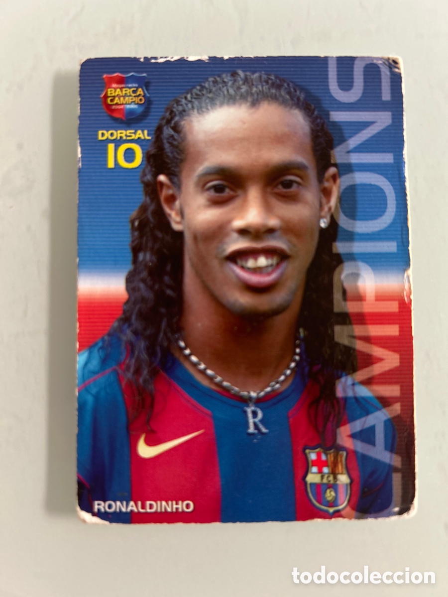Cromos de f&uacute;tbol: RONALDINHO 04 05 MEGACRACKS BAR&Ccedil;A CAMPI&Oacute; 2004 2005
