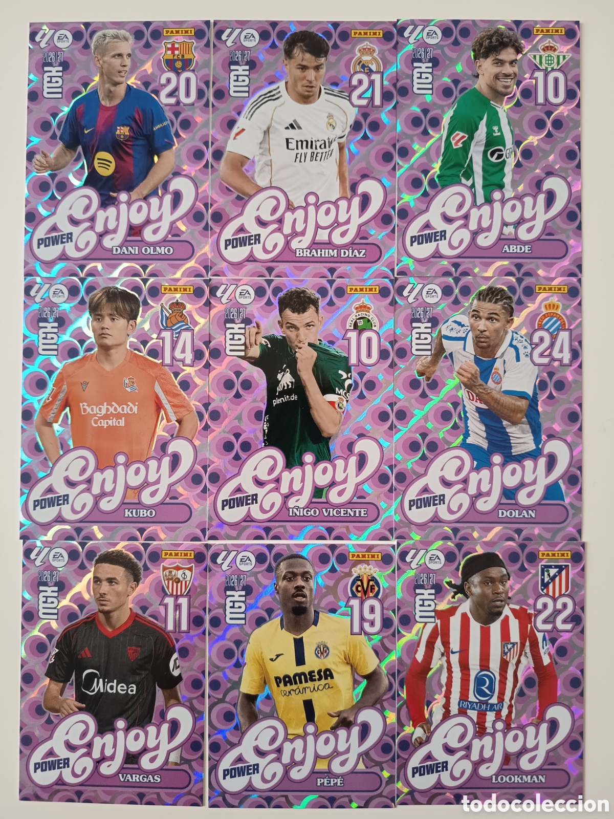 Cromos de f&uacute;tbol: Enjoy power completa megacracks