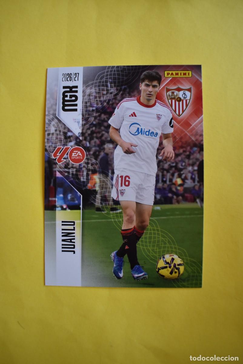 Cromos de f&uacute;tbol: Cromo La Liga. Megacracks. 2026 2027. 26 27. Juanlu. Sevilla. N. &ordm; 329. Panini