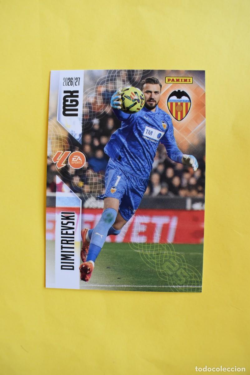 Cromos de f&uacute;tbol: Cromo La Liga. Megacracks. 2026 2027. 26 27. Dimitrievski. Valencia. N. &ordm; 344. Panini