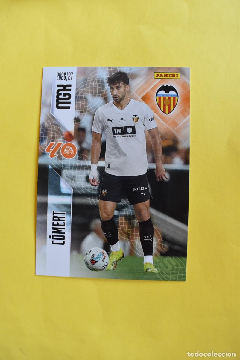 Figurine di Calcio: Cromo La Liga. Megacracks. 2026 2027. 26 27. Comert. Valencia. N. &ordm; 350. Panini