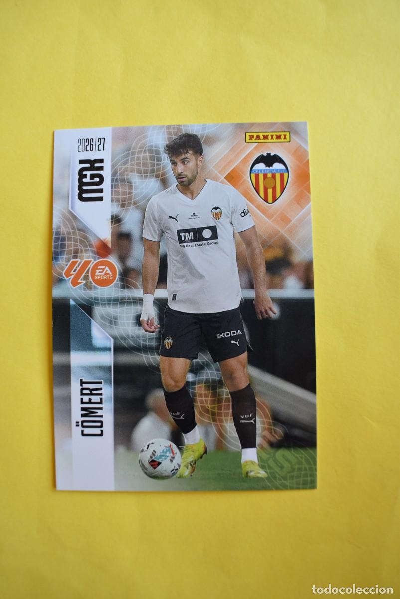 Cromos de f&uacute;tbol: Cromo La Liga. Megacracks. 2026 2027. 26 27. Comert. Valencia. N. &ordm; 350. Panini