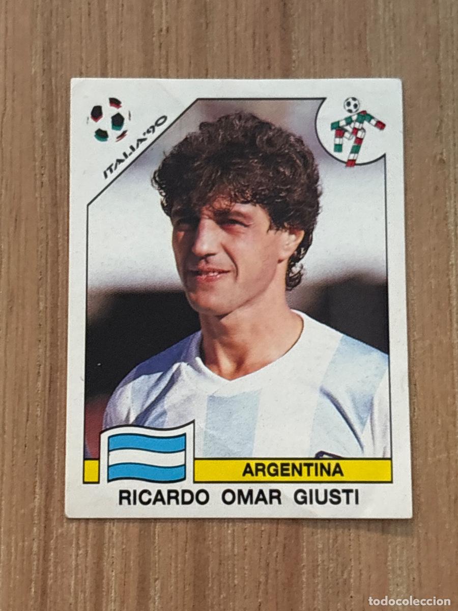 Cromos de f&uacute;tbol: 37. CROMO RICARDO OMAR GIUSTI ARGENTINA N 123 MUNDIAL ITALIA 90 1990 PANINI NUNCA PEGADO SIN PEGAR