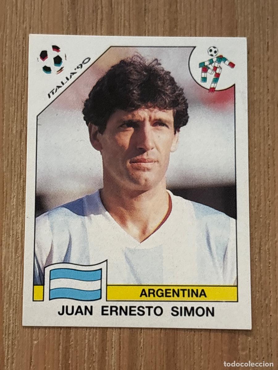 Cromos de Futebol: 37. CROMO JUAN ERNESTO SIM&Oacute;N ARGENTINA N 119 MUNDIAL ITALIA 90 PANINI NUNCA PEGADO SIN PEGAR