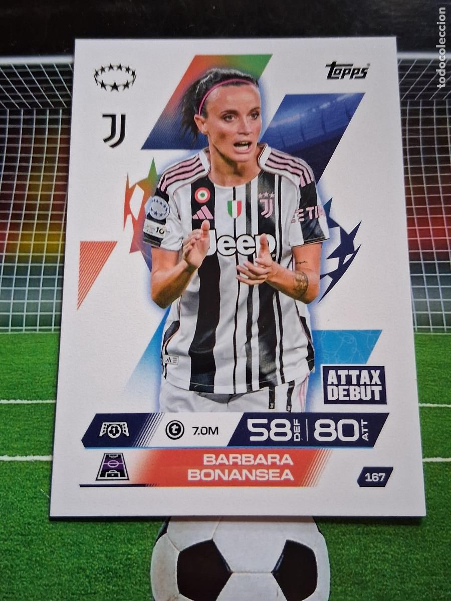 Cromos de f&uacute;tbol: 167 BARBARA BONANSEA JUVENTUS TOPPS MATCH ATTAX EXTRA CHAMPIONS 2025 2026 25 26