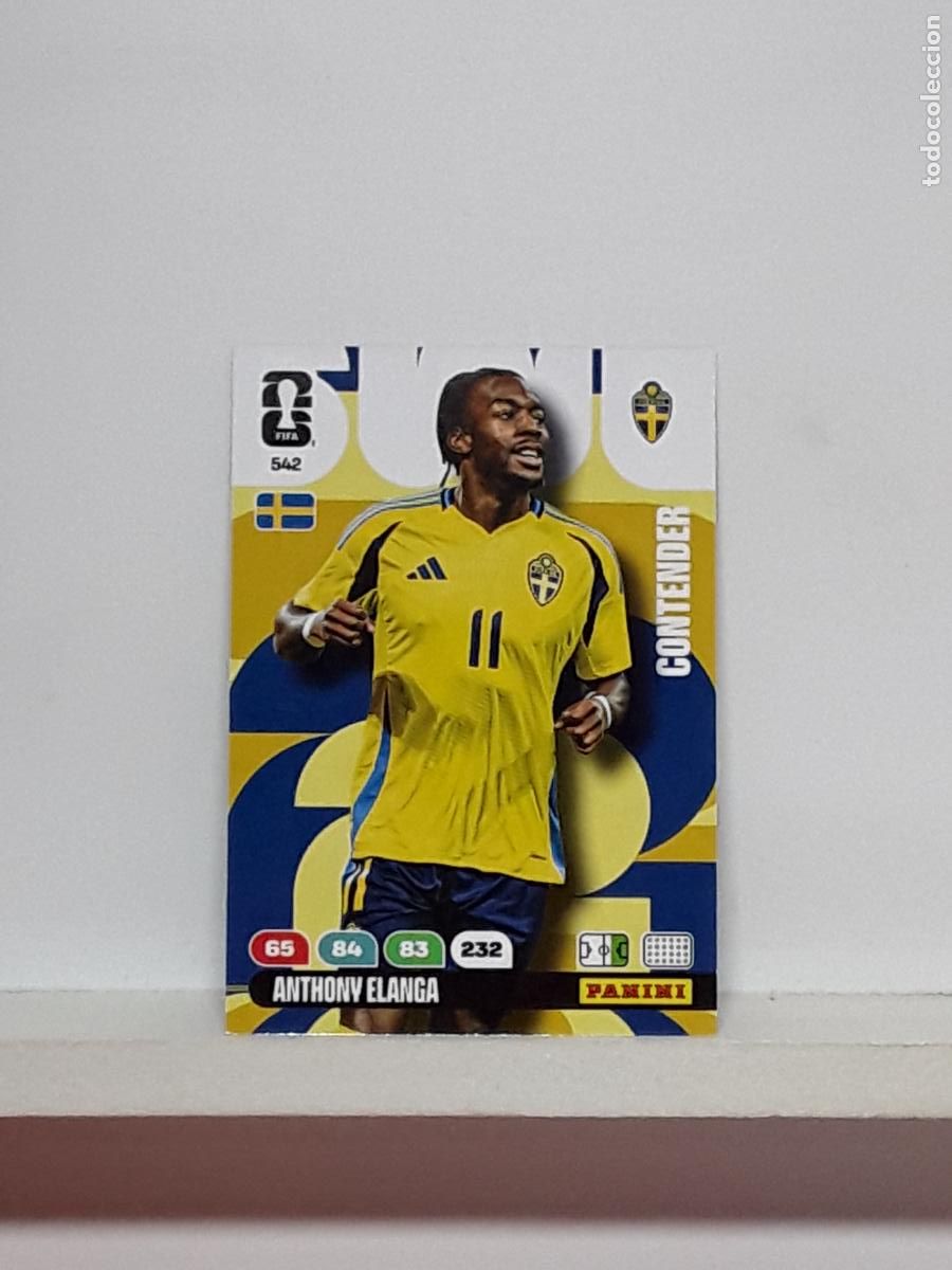 Cromos de f&uacute;tbol: ADRENALYN MUNDIAL 2026 WORLD CUP 26 ALBUM PANINI N 542 SUECIA SWEDEN ANTHONY ELANGA
