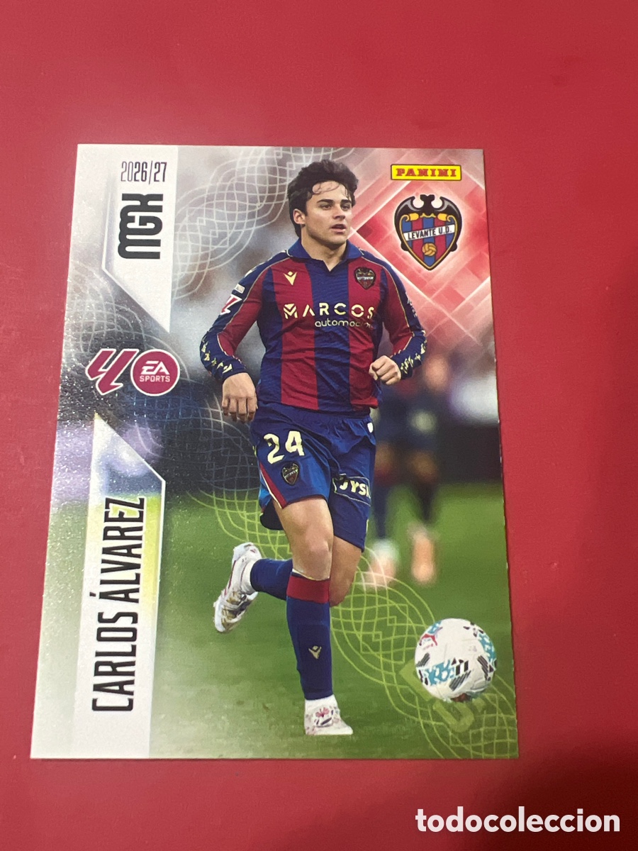 Cromos de f&uacute;tbol: C3843. 211 CARLOS &Aacute;LVAREZ LEVANTE MEGACRACKS MGK 26-27 2026-2027 PANINI LIGA