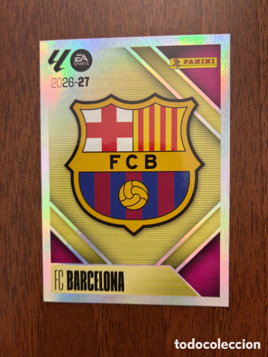 Cromos de f&uacute;tbol: Cromo N&ordm; 1 Escudo FC Barcelona (Metalizado / Brillo) - Colecci&oacute;n Este Liga 26-27 - Impecable