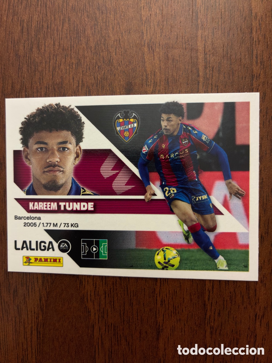 Cromos de f&uacute;tbol: Cromo N&ordm; 16 Kareem Tunde - Levante UD - Colecci&oacute;n Este Panini Liga 2026-27 (1&ordf; Edici&oacute;n) - Impecable