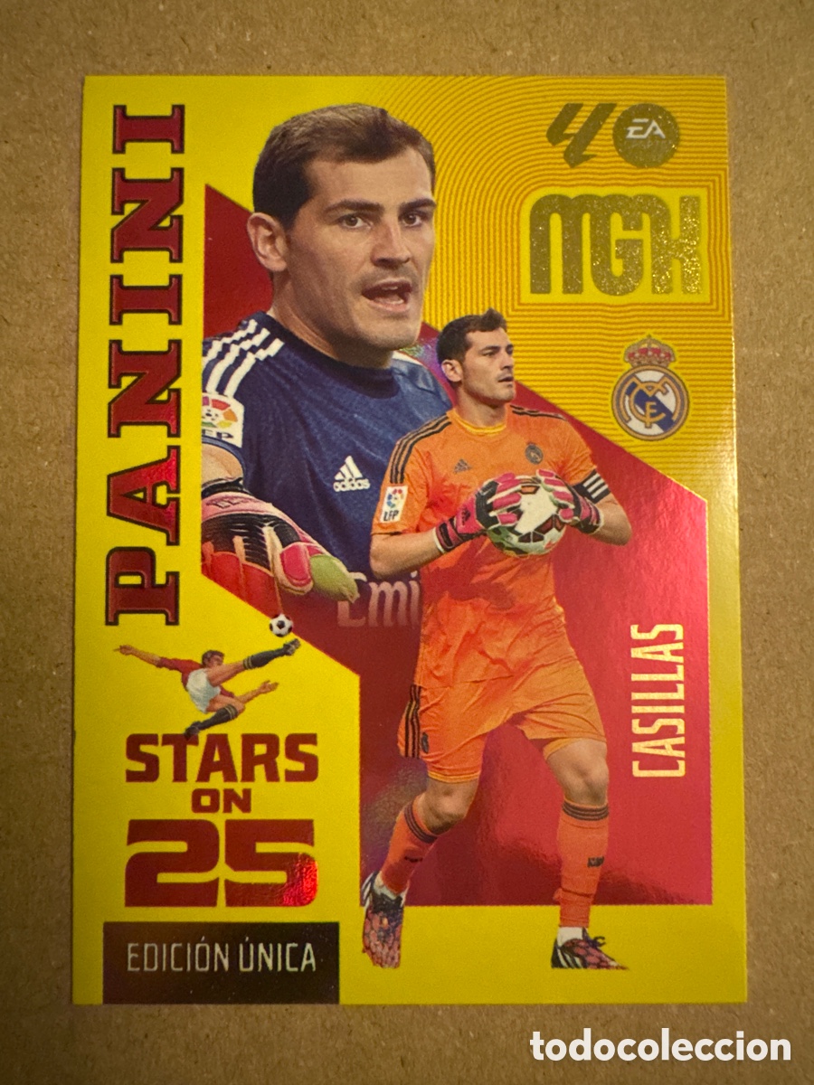 Cromos de f&uacute;tbol: # 428 Iker Casillas Real Madrid Stars on 25 Megacracks 26 27 2026 2027 Edici&oacute;n &Uacute;nica