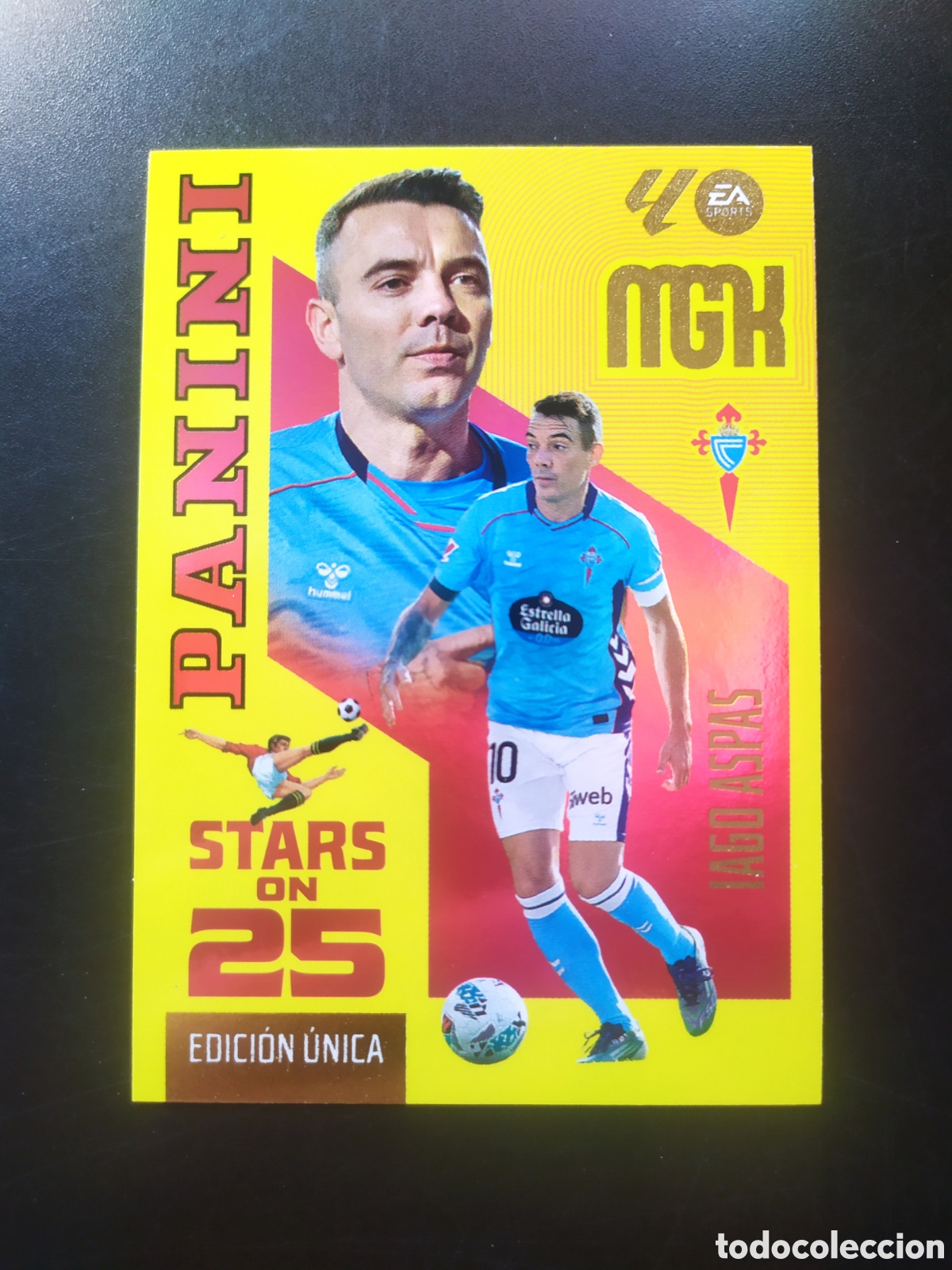Cromos de f&uacute;tbol: Megacracks 2026 2027 26 27 panini Iago Aspas stars on 25 edici&oacute;n &uacute;nica n&deg; 444 Celta Vigo