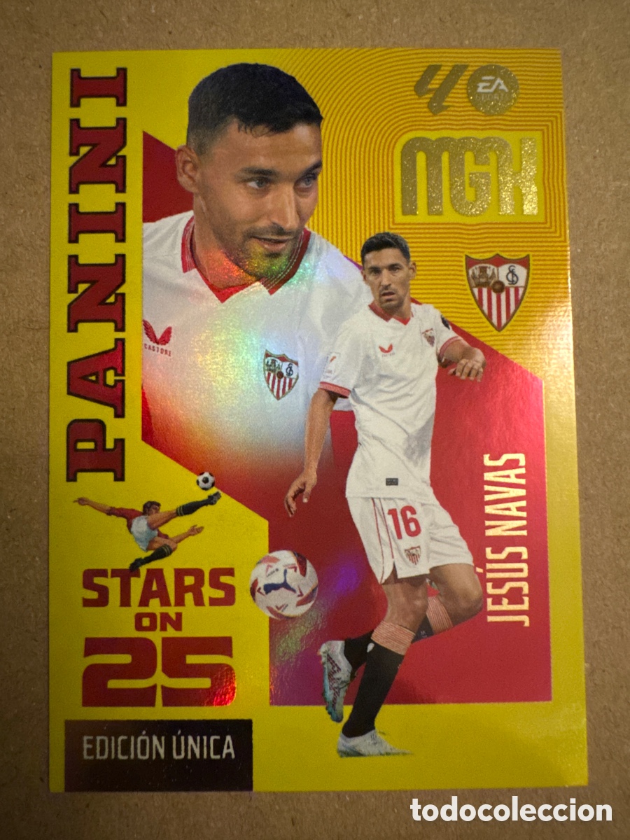 Cromos de f&uacute;tbol: # 437 Jes&uacute;s Navas Sevilla Stars on 25 Megacracks 26 27 2026 2027 Edici&oacute;n &Uacute;nica