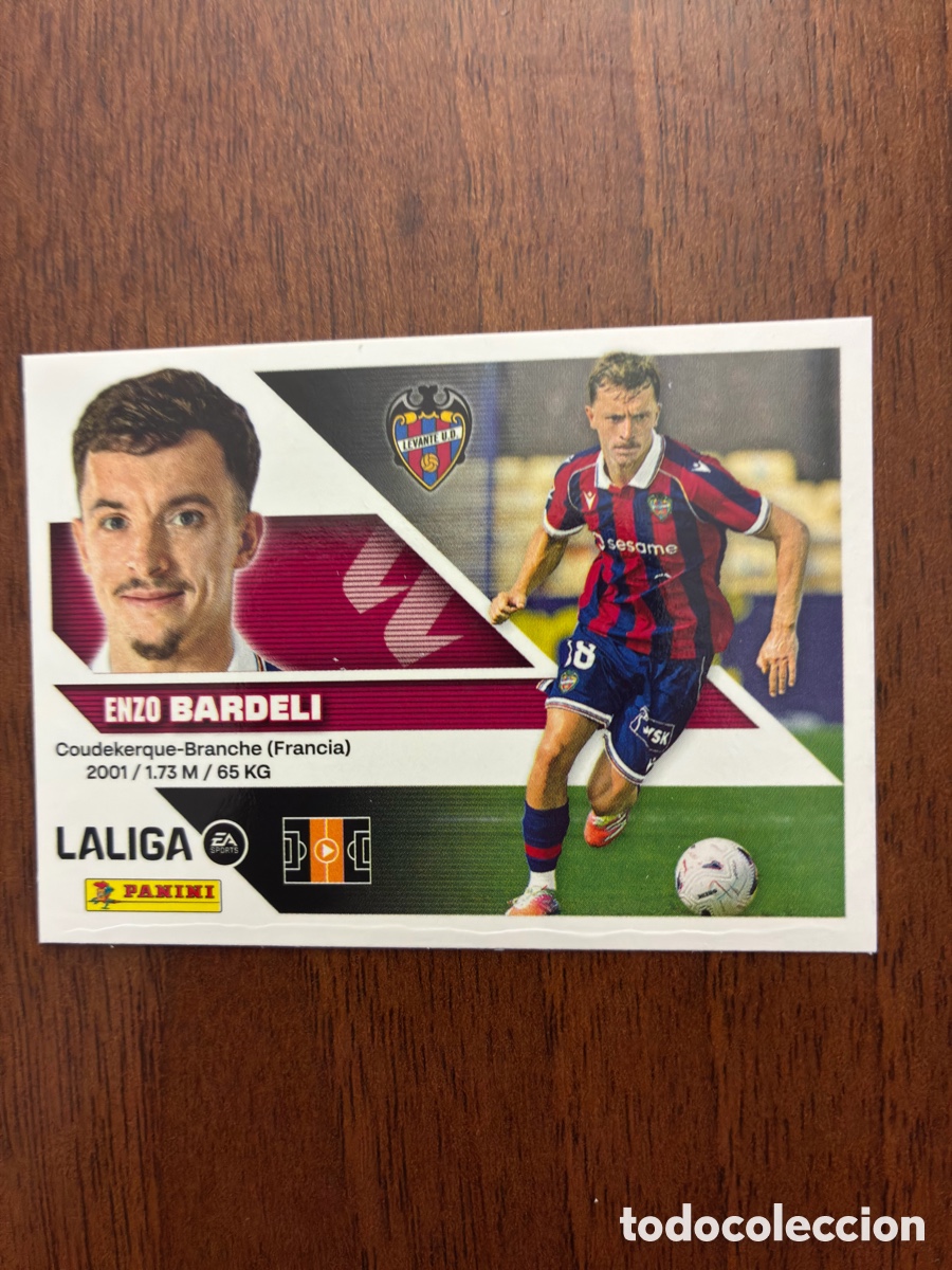 Cromos de f&uacute;tbol: Cromo N&ordm; 7 UF Enzo Bardeli (&Uacute;ltimos Fichajes) - Levante UD - Este Liga 26-27 - Impecable