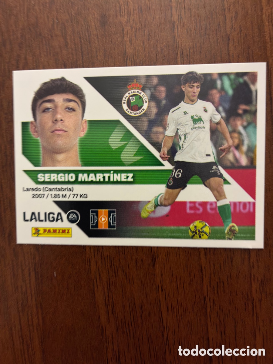 Football Stickers: Cromo N&ordm; 13 BIS Sergio Mart&iacute;nez (BIS / Coloca) - Real Racing Club - Este Liga 26-27 - Impecable