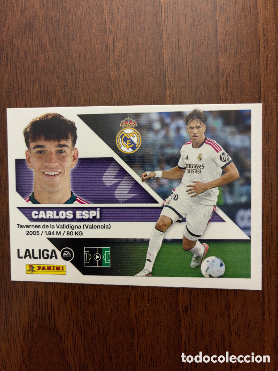 Cromos de f&uacute;tbol: Cromo N&ordm; 17 BIS Carlos Esp&iacute; (Edici&oacute;n BIS / Coloca) - Real Madrid - Este Liga 26-27 - Impecable