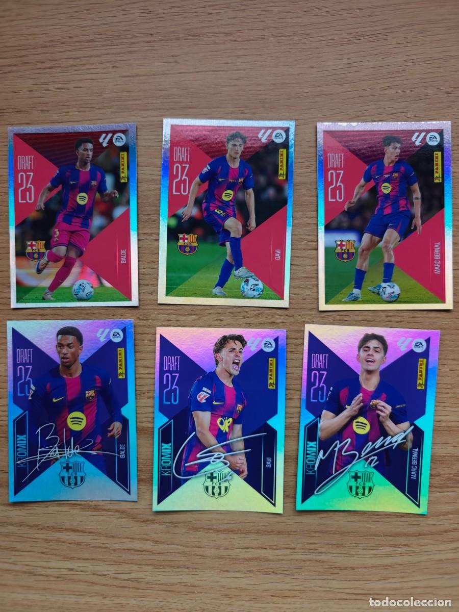 Cromos de f&uacute;tbol: Lote 6 Cromos Draft 23 Kromix Liga Este 26 27 FC Barcelona Sticker 2026 2027