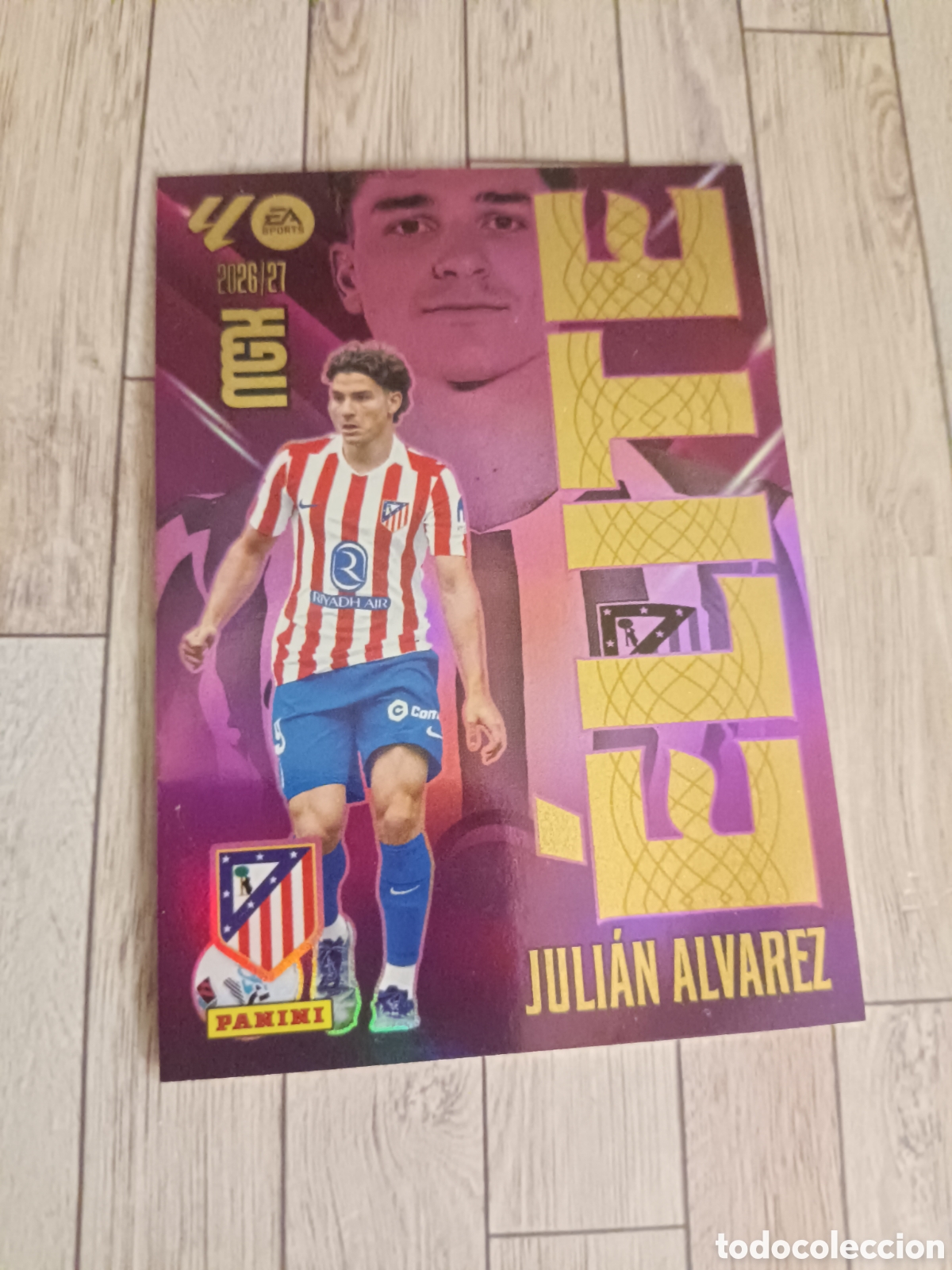 Cromos de f&uacute;tbol: 8 JULIAN ALVAREZ ELITE ATL&Eacute;TICO DE MADRID MEGACRACKS MGK 26 27 PANINI 2026 2027