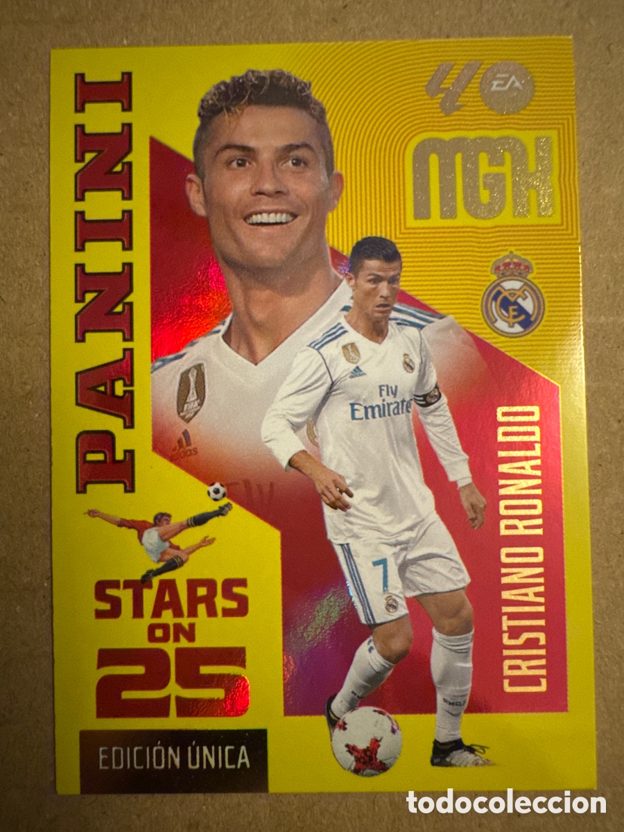 Cromos de f&uacute;tbol: # 442 Cristiano Ronaldo Real Madrid Stars on 25 Megacracks 26 27 2026 2027 Edici&oacute;n &Uacute;nica