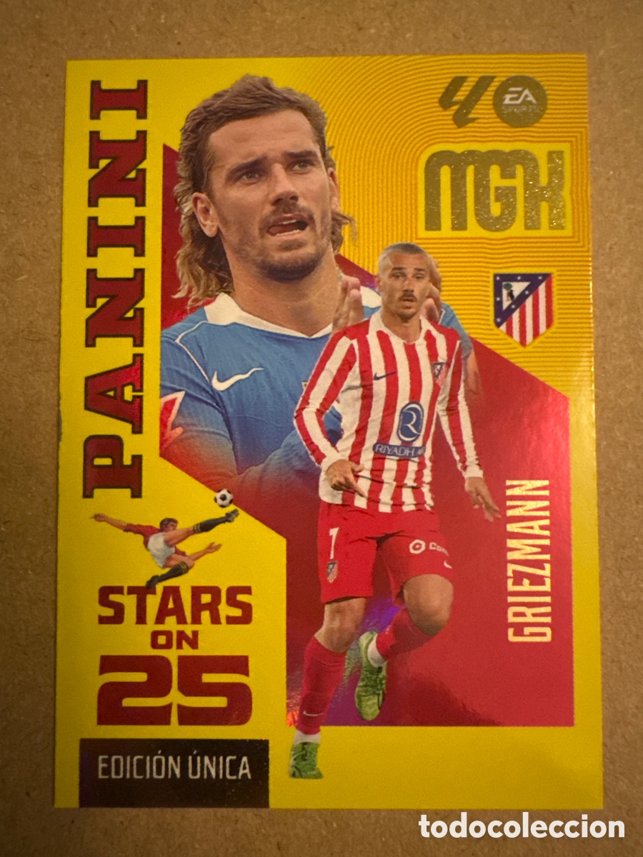 Cromos de f&uacute;tbol: # 443 Griezmann Atl&eacute;tico de Madrid Stars on 25 Megacracks 26 27 2026 2027 Edici&oacute;n &Uacute;nica