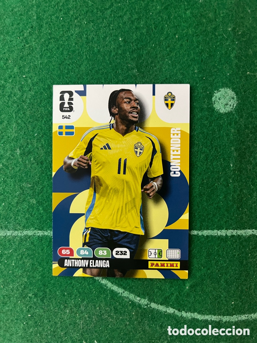 Football Stickers: 542 ANTHONY ELANGA SUECIA ADRENALYN MUNDIAL 2026 PANINI