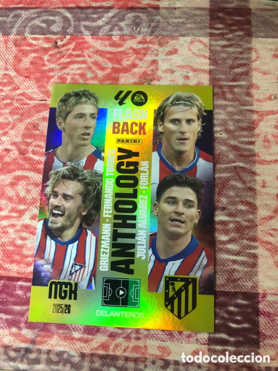 Fu&szlig;ball-Sticker: 434 GRIEZMANN/TORRES/JULIAN ALVAREZ/FORLAN ATLETICO DE MADRID ANTHOLOGY ALBUM MEGACRACKS 2025 2026