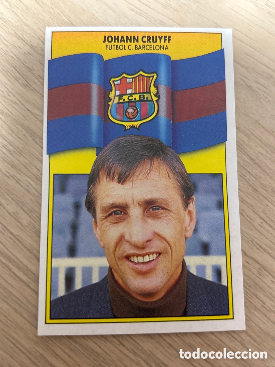 Cromos de f&uacute;tbol: JOHANN CRUYFF ENTRENADOR BARCELONA LIGA ESTE 1990 1991 90 91 NUNCA PEGADO SIN PEGAR