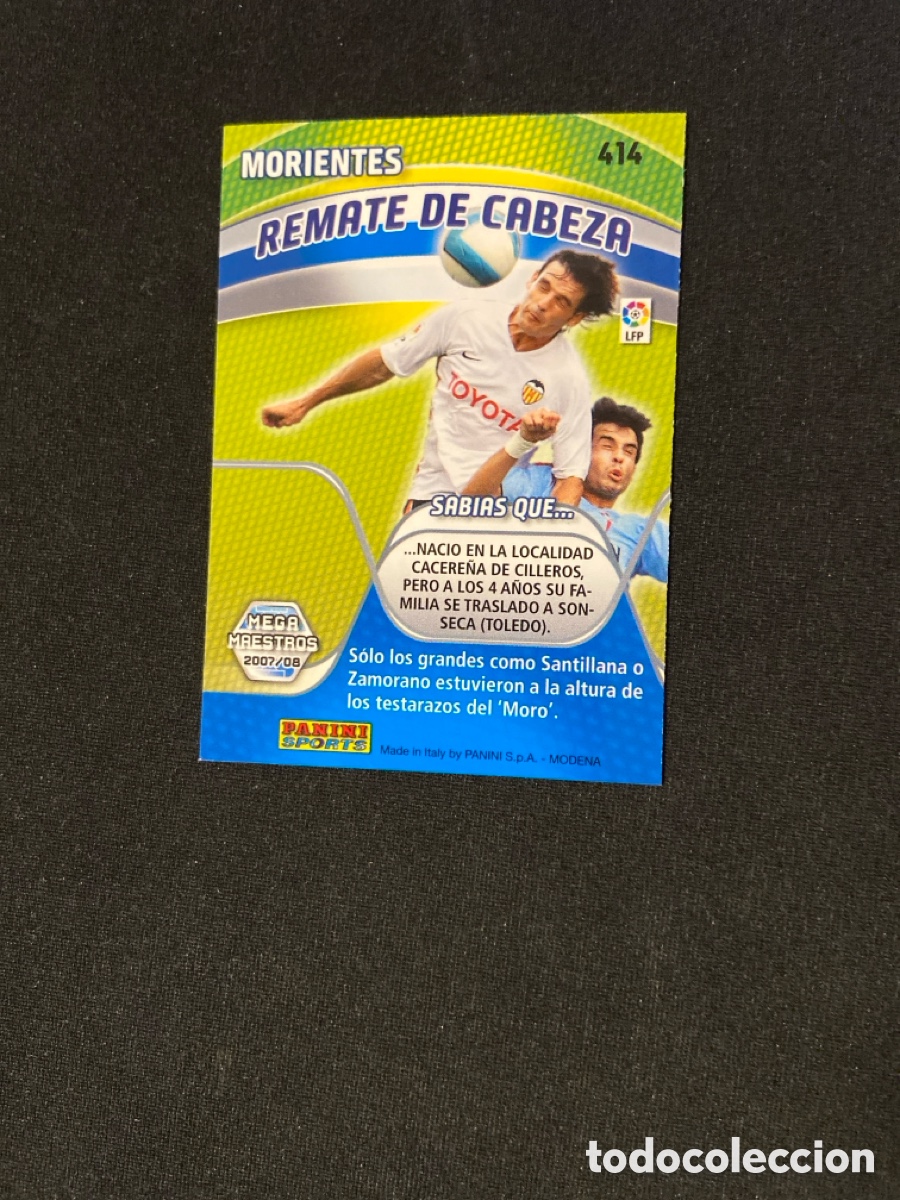 Cromos de f&uacute;tbol: MORIENTES 414 MAESTROS (VALENCIA) - Foto 2