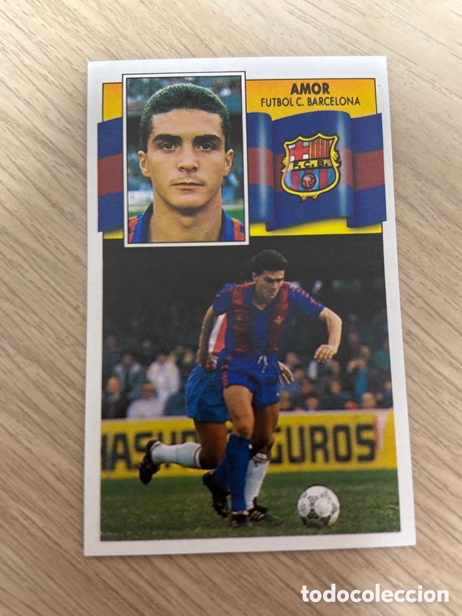 Cromos de f&uacute;tbol: AMOR BARCELONA LIGA ESTE 1990 1991 90 91 NUNCA PEGADO SIN PEGAR