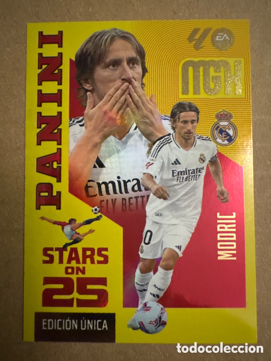 Cromos de f&uacute;tbol: # 445 Modric Real Madrid Stars on 25 Megacracks 26 27 2026 2027 Edici&oacute;n &Uacute;nica