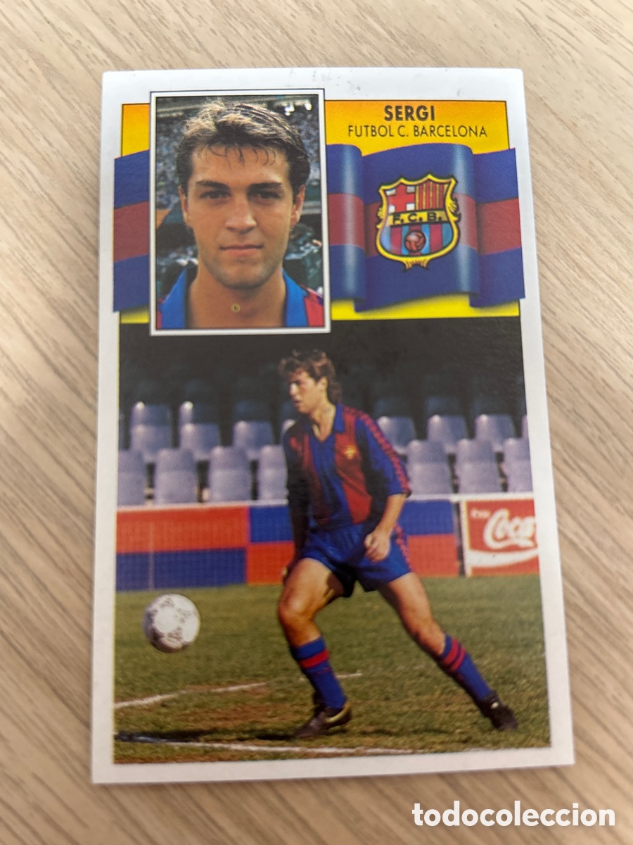 Cromos de f&uacute;tbol: SERGI BARCELONA LIGA ESTE 1990 1991 90 91 NUNCA PEGADO SIN PEGAR