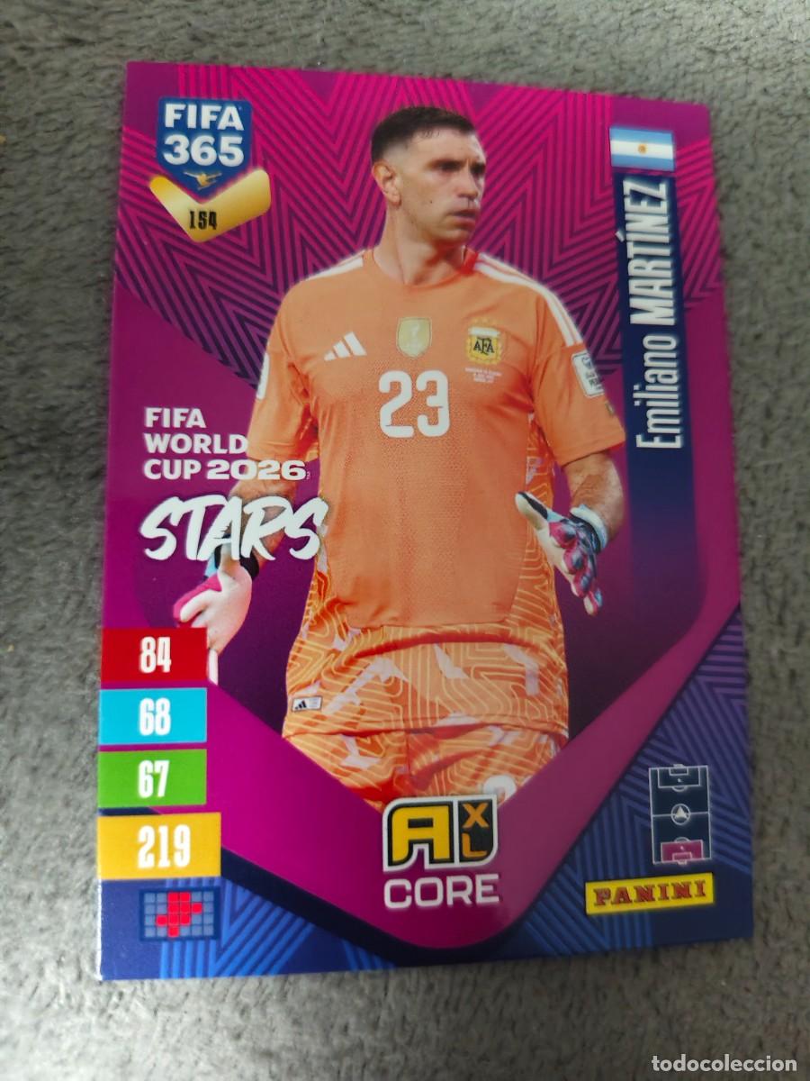Cromos de f&uacute;tbol: 154 365 ADRENALYN 26 27 EMILIANO MARTINEZ ARGENTINA WORLD CUP 2026 STARS 2026 2027 FIFA PANINI AAV