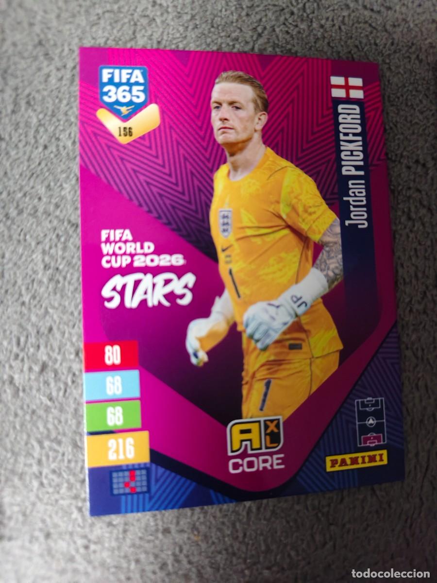 Cromos de f&uacute;tbol: 156 365 ADRENALYN 26 27 JORDAN PICKFORD INGLATERRA WORLD CUP STARS CORE 2026 2027 FIFA PANINI AAV