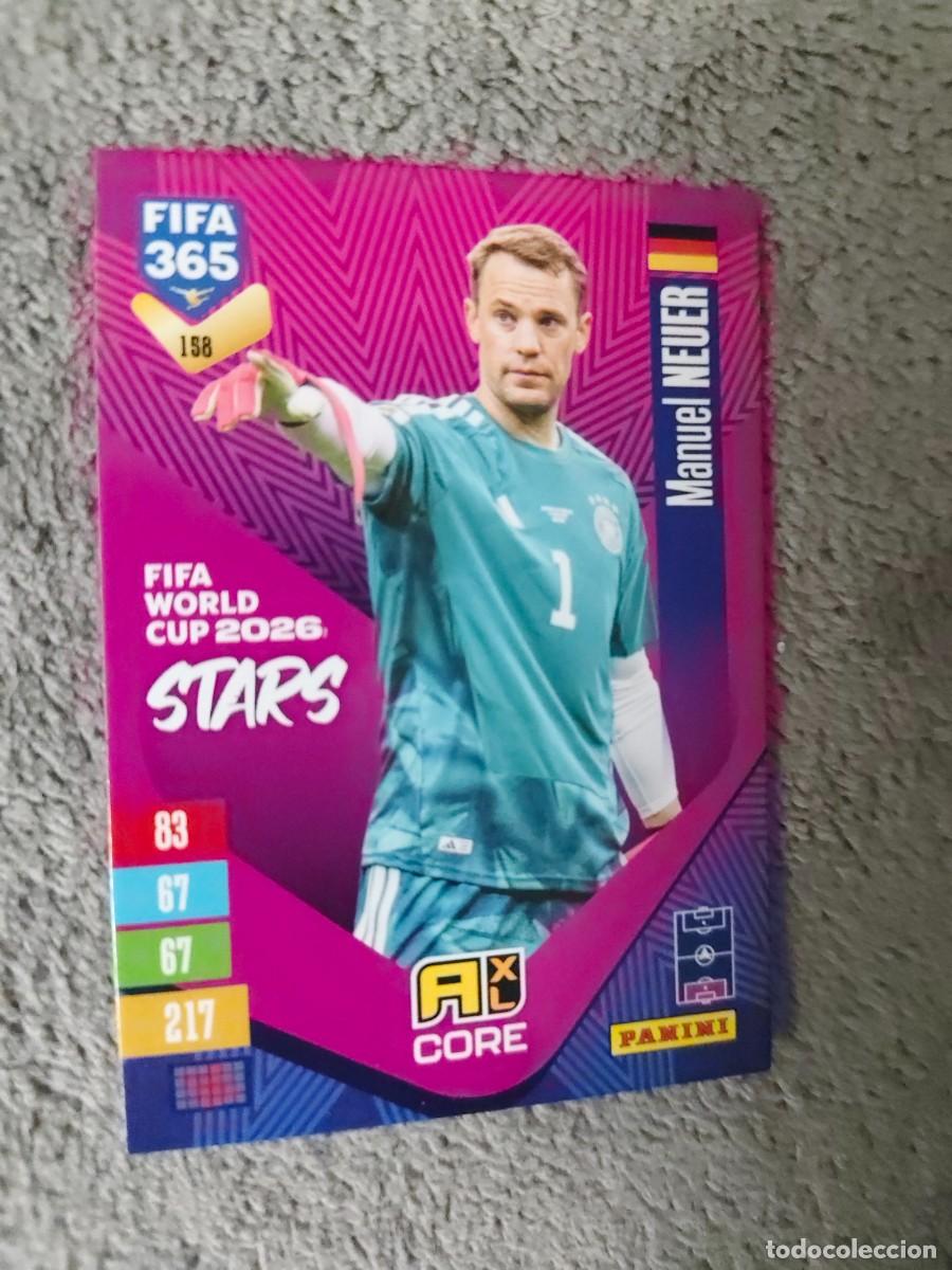 Football Stickers: 158 365 ADRENALYN 26 27 MANUEL NEUER ALEMANIA WORLD CUP STARS CORE 2026 2027 FIFA PANINI AAV