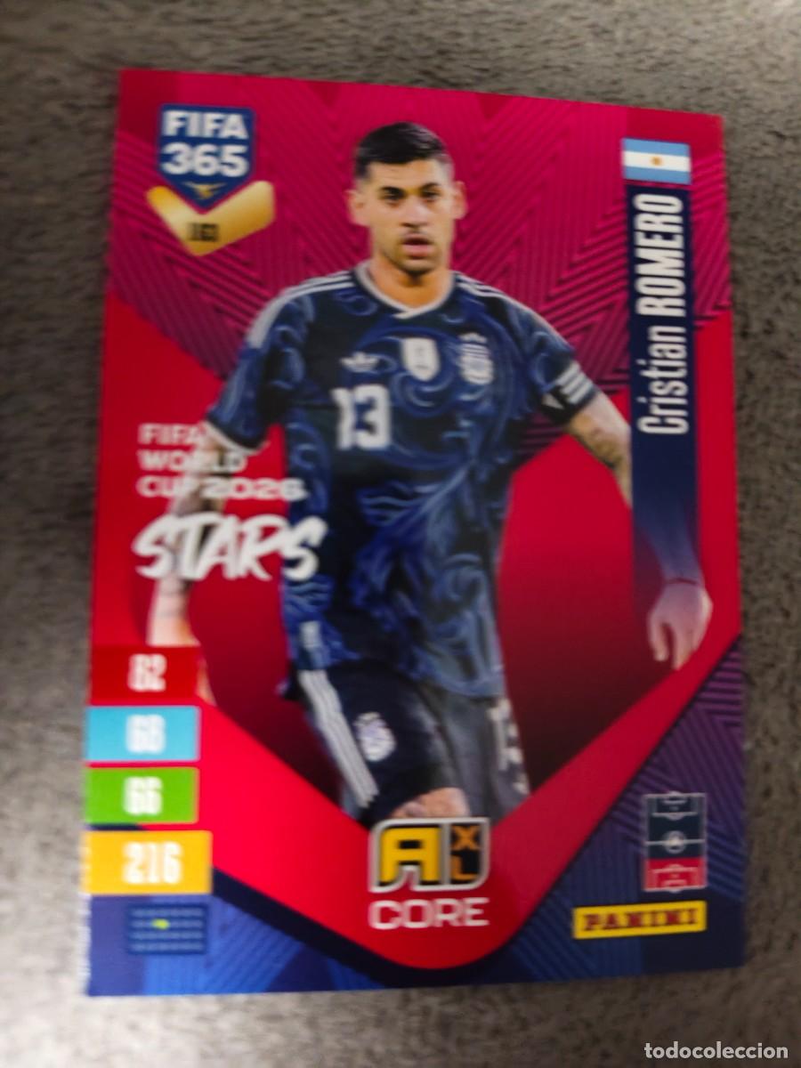 Football Stickers: 163 365 ADRENALYN 26 27 CRISTIAN ROMERO ARGENTINA WORLD CUP STARS CORE 2026 2027 FIFA PANINI AAV