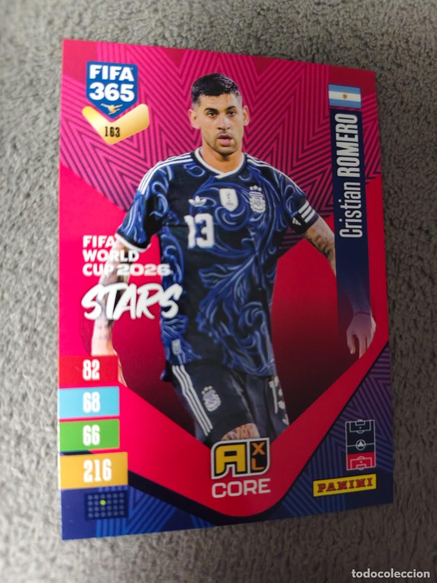 Football Stickers: 163 365 ADRENALYN 26 27 CRISTIAN ROMERO ARGENTINA WORLD CUP STARS CORE 2026 2027 FIFA PANINI AAV