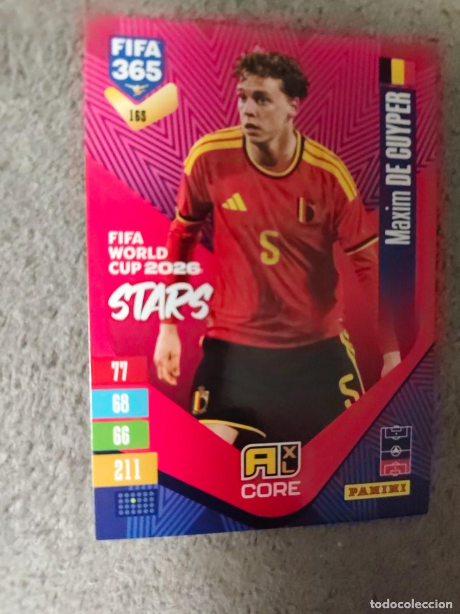 Football Stickers: 165 365 ADRENALYN 26 27 MAXIM DE CUYPER B&Eacute;LGICA WORLD CUP STARS CORE 2026 2027 FIFA PANINI AAV