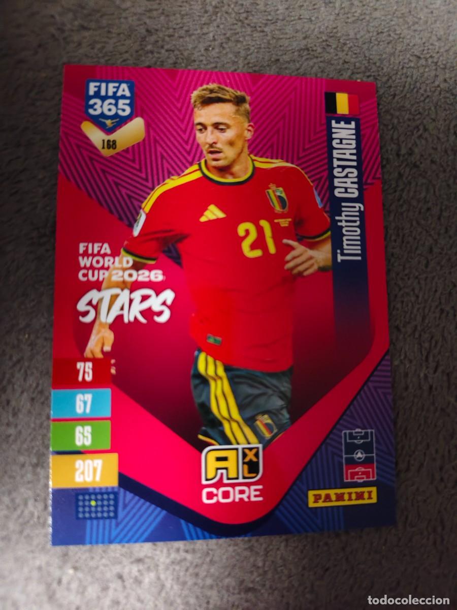 Football Stickers: 168 365 ADRENALYN 26 27 TIMOTHY CASTAGNE B&Eacute;LGICA WORLD CUP STARS CORE 2026 2027 FIFA PANINI AAV